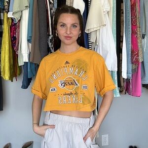 Adidas Los Angeles Lakers 2010 Champions Cropped Tee
